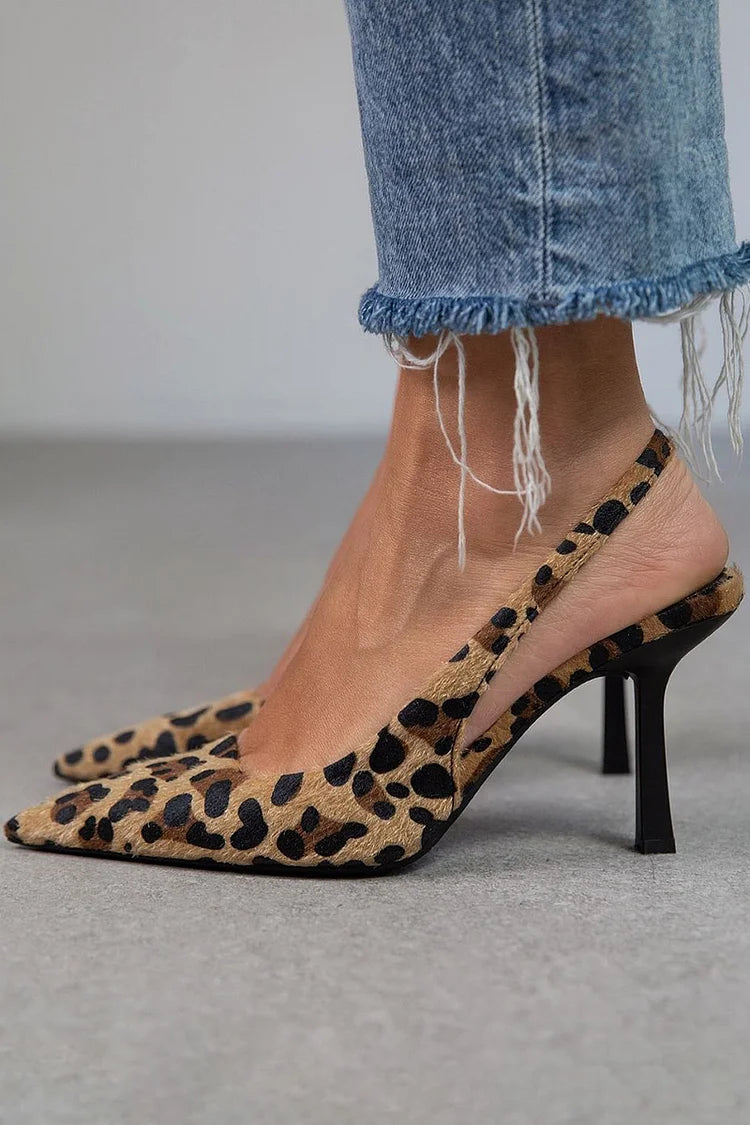 Tacones con Estampado Leopardo