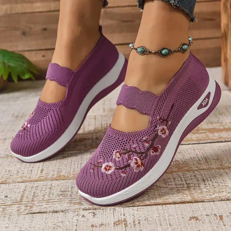 Zapatillas Flor cómodas para caminar