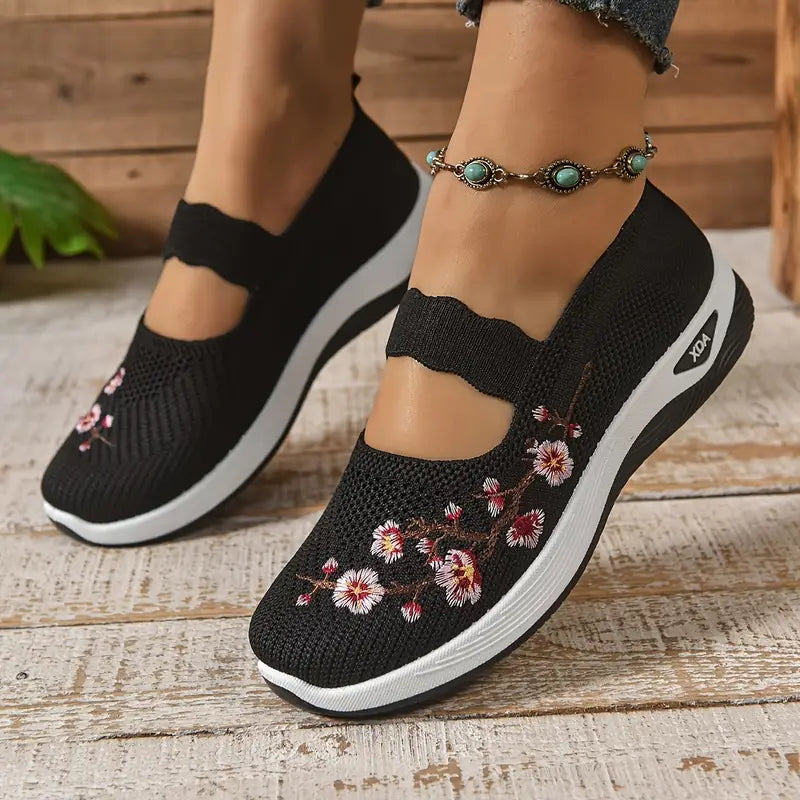 Zapatillas Flor cómodas para caminar