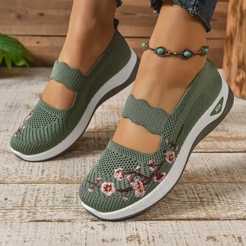 Zapatillas Flor cómodas para caminar
