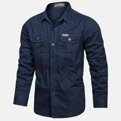 Jose | Camisa de Manga Larga con Botones y Bolsillos