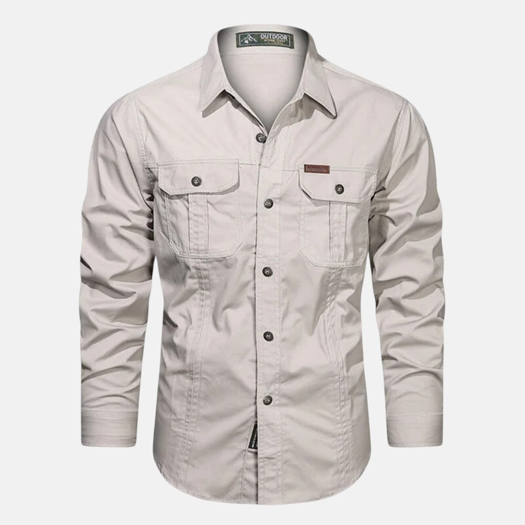 Jose | Camisa de Manga Larga con Botones y Bolsillos