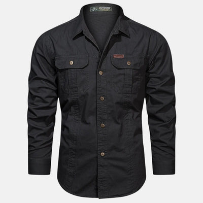 Jose | Camisa de Manga Larga con Botones y Bolsillos