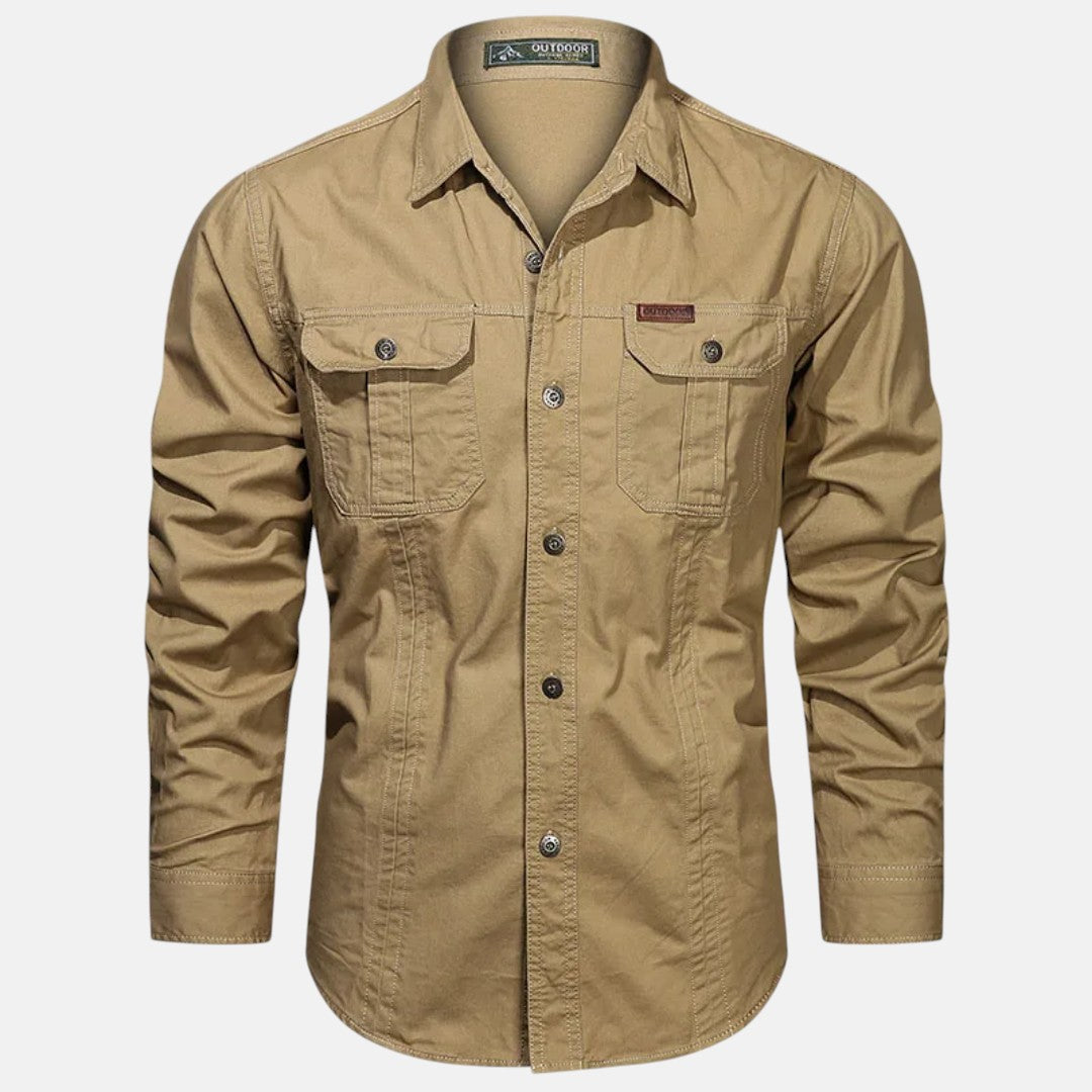 Jose | Camisa de Manga Larga con Botones y Bolsillos