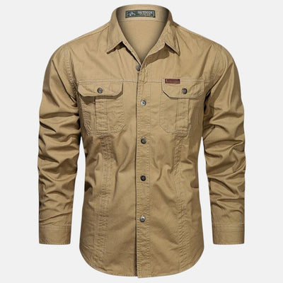 Jose | Camisa de Manga Larga con Botones y Bolsillos