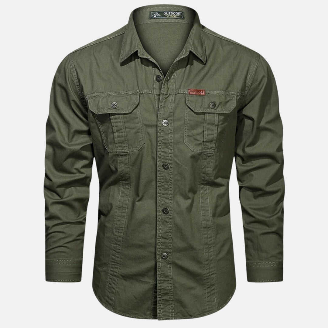 Jose | Camisa de Manga Larga con Botones y Bolsillos