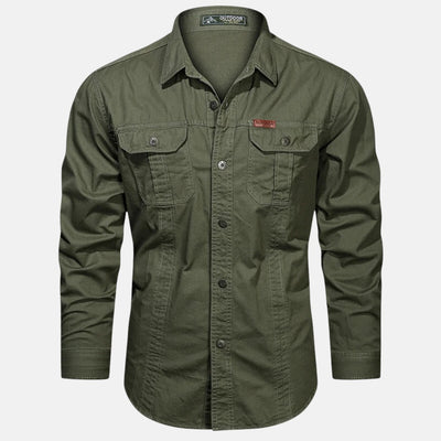 Jose | Camisa de Manga Larga con Botones y Bolsillos