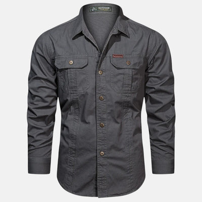 Jose | Camisa de Manga Larga con Botones y Bolsillos