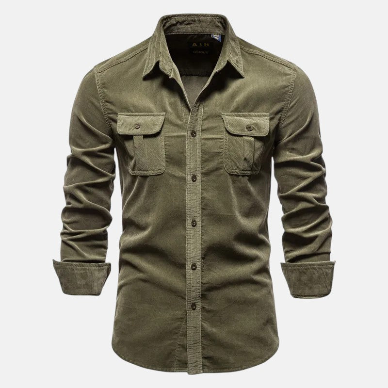 Pedro | Camisa de Corduroy de Manga Larga