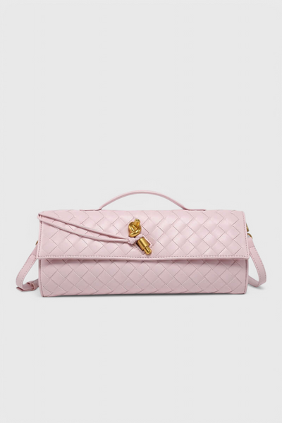 Melanie Clutch con Detalle de Nudo Dorado