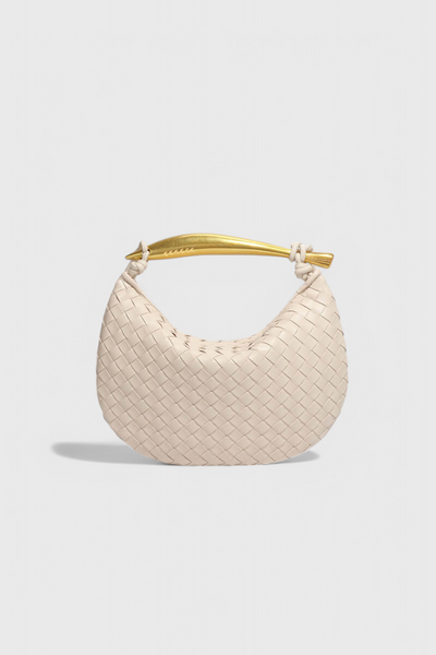 Gerda Bolso Woven con Asa Dorada