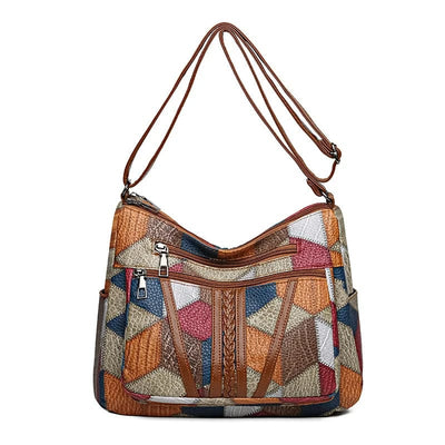 Solara | Bolso de mano de cuero mosaico