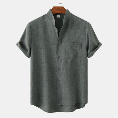 Zagreb | Camisa de algodón lisa con botones
