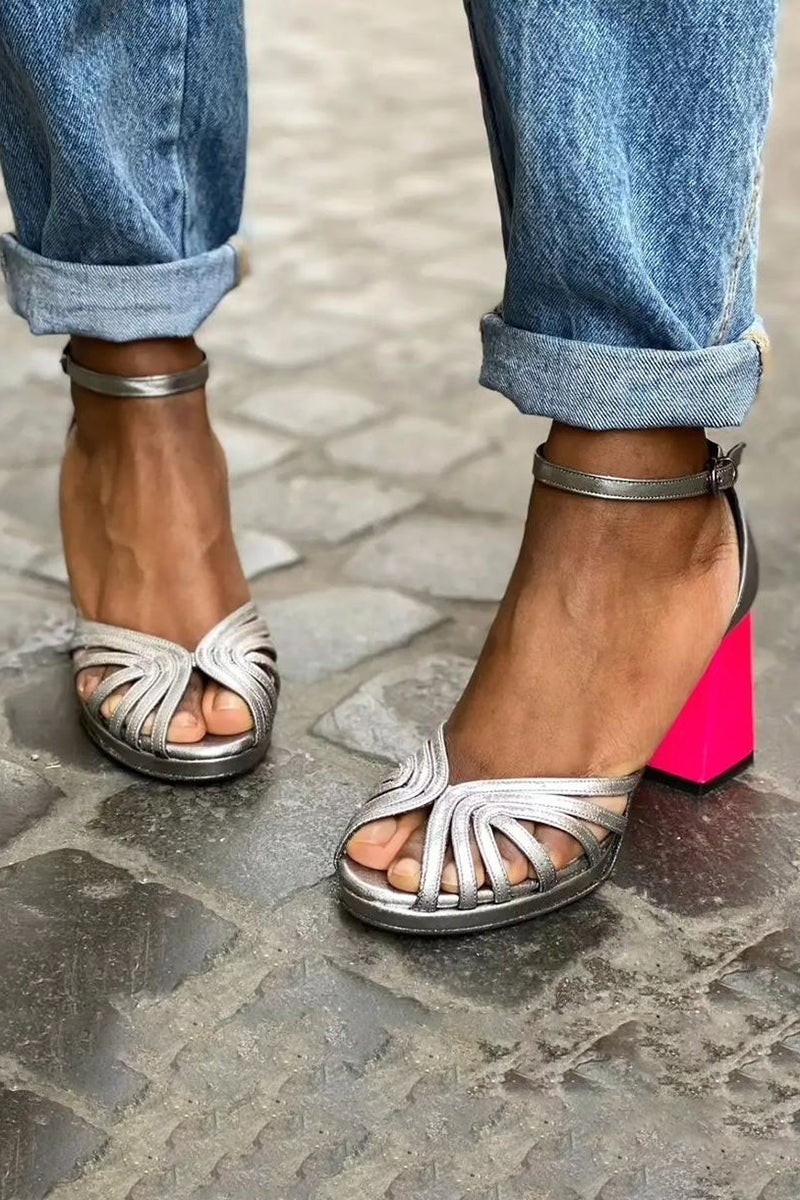 Sofía | Sandalias con tacón grueso