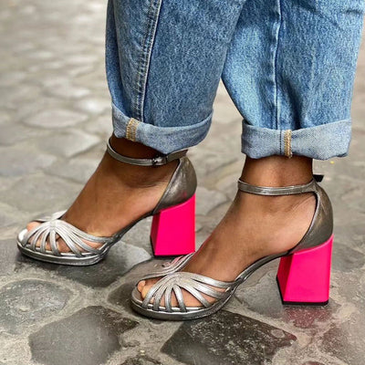Sofía | Sandalias con tacón grueso