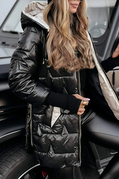 Nolwen - Abrigo Elegante de Invierno con Capucha y Acolchado