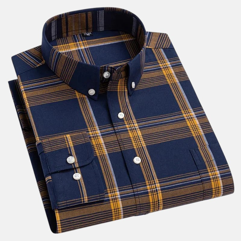 Díaz | Camisa de Cuadros de Manga Larga