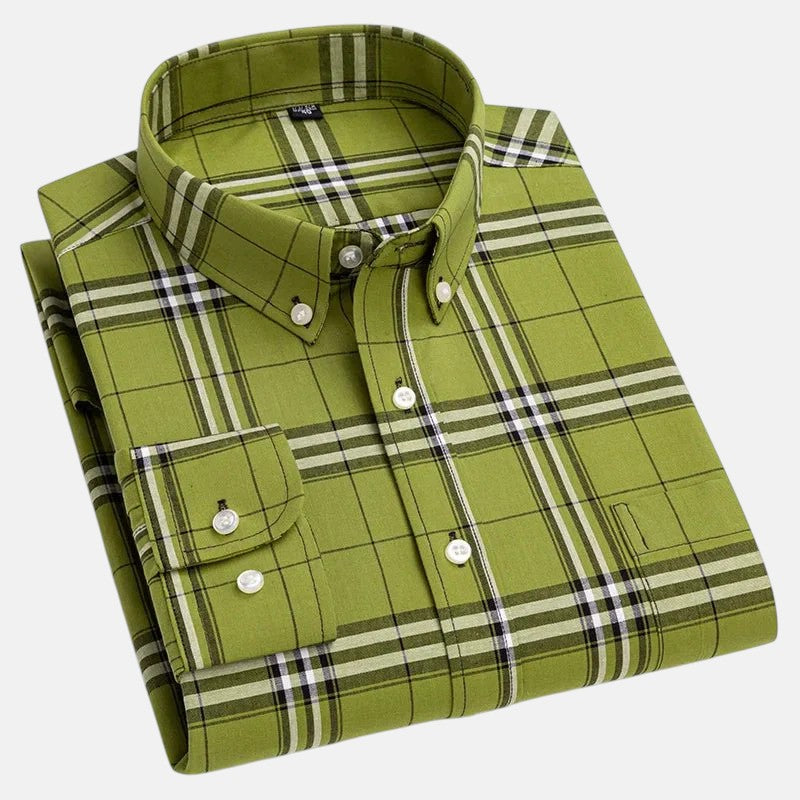 Díaz | Camisa de Cuadros de Manga Larga