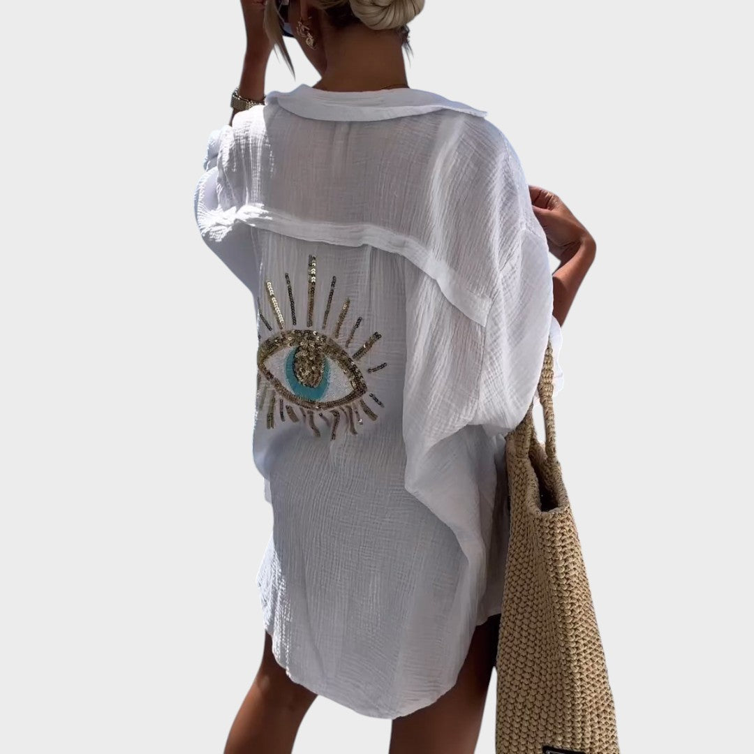 Selena | Camisa Bordada Con Detalles Brillantes