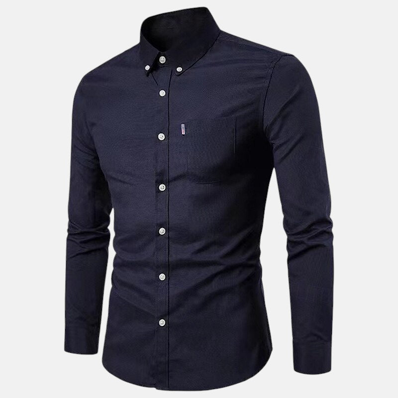 Javier | Camisa de Botón de Manga Larga